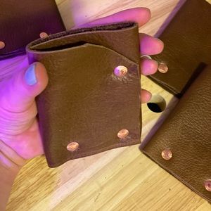 Dark brown Minimalist wallet or card holder